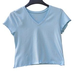 Urban Rebel Light Blue Cropped Tee